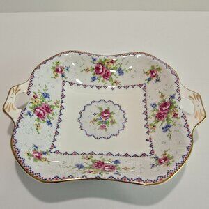 Royal Albert - Vintage Petit Point Handled Sweet Things Dish, Bone China​